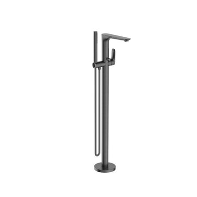 Nero Bianca Floor Standing Bath Mixer With Hand Shower | Gun Metal |