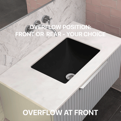Curo 455mm x 325mm Under-Counter Basin, Matte Black