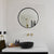 Deluxe Round 600mm Framed Mirror with Black Frame