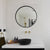 Deluxe Round 750mm Framed Mirror with Black Frame