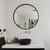 Deluxe Round 900mm Framed Mirror with Black Frame