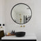 Deluxe Round 900mm Mirror with Black Frame