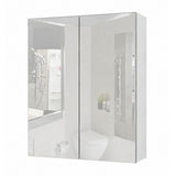 Cassia Mirror Shaving Cabinet 600mm x 750mm with Polished Edge, Gloss White