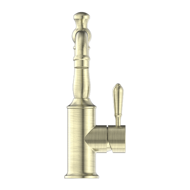 Nero York Basin Mixer With Metal Lever | Aged Brass |