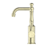 Nero York Basin Mixer With Metal Lever | Aged Brass |