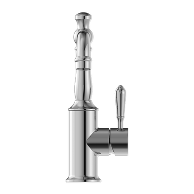 Nero York Basin Mixer With Metal Lever | Chrome |