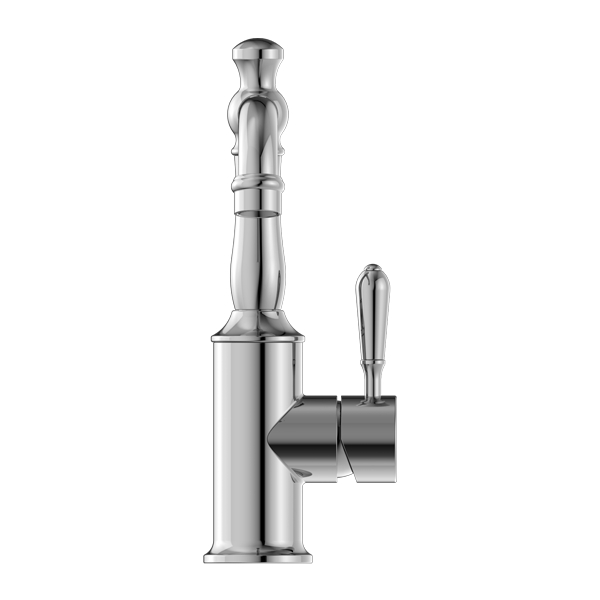 Nero York Basin Mixer With Metal Lever  | Chrome |