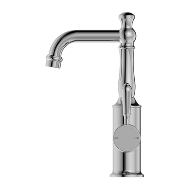 Nero York Basin Mixer With Metal Lever | Chrome |