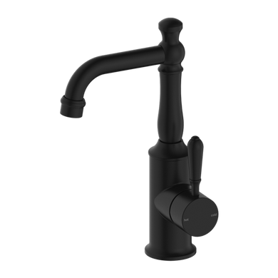 Nero York Basin Mixer With Metal Lever | Matte Black |