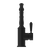 Nero York Basin Mixer Hook Spout With Metal Lever | Matte Black |