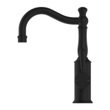 Nero York Basin Mixer Hook Spout With Metal Lever | Matte Black |