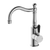 Nero York Basin Mixer Hook Spout With Black Porcelain Lever | Chrome |