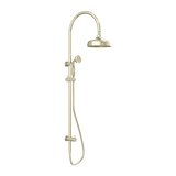 Nero York Twin Shower With Metal Hand Shower | Aged Brass |