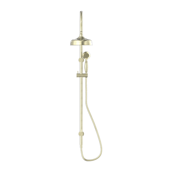 Nero York Twin Shower With Metal Hand Shower | Aged Brass |