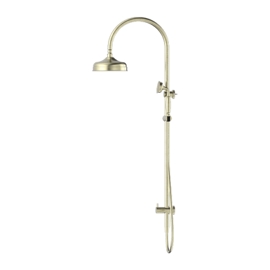 Nero York Twin Shower With Metal Hand Shower | Aged Brass |