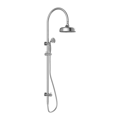 Nero York Twin Shower With Metal Hand Shower | Chrome |