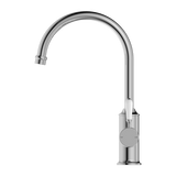Nero York Kitchen Mixer Goosneck With White Porcelain Lever | Chrome |