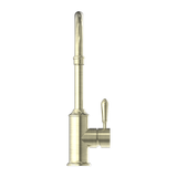 Nero York Kitchen Mixer Goosneck Spout With Metal Lever | Aged Brass |