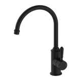 Nero York Kitchen Mixer Goosneck Spout With Metal Lever | Matte Black |
