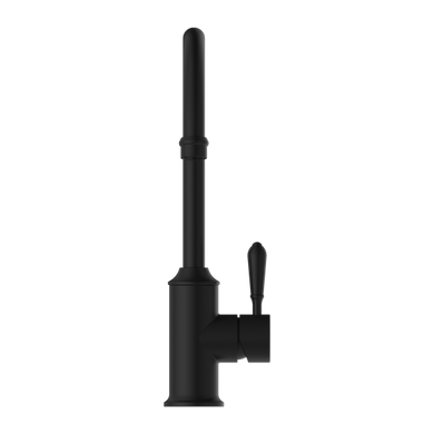 Nero York Kitchen Mixer Goosneck Spout With Metal Lever | Matte Black |
