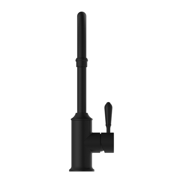 Nero York Kitchen Mixer Goosneck Spout With Metal Lever  | Matte Black |