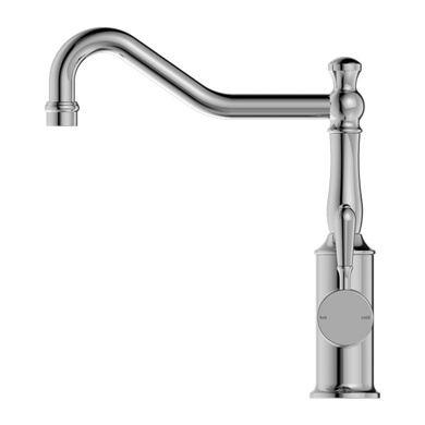 Nero York Kitchen Mixer Hook Spout With Metal Lever | Chrome |