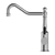Nero York Kitchen Mixer Hook Spout With Black Porcelain Lever | Chrome |