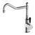 Nero York Kitchen Mixer Hook Spout With Black Porcelain Lever | Chrome |