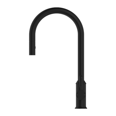 Nero York Pull Out Sink Mixer With Vegie Spray Function With Metal Lever | Matte Black |
