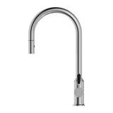 Nero York Pull Out Sink Mixer With Vegie Spray Function With Black Porcelain Lever | Chrome |