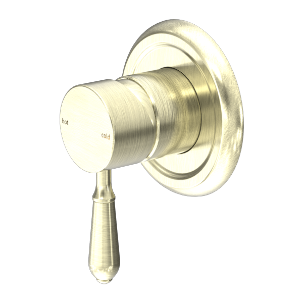 Nero York Shower Mixer With Metal Lever | Aged Brass |