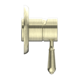 Nero York Shower Mixer With Metal Lever | Aged Brass |