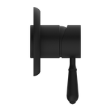 Nero York Shower Mixer With Metal Lever | Matte Black |