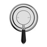 Nero York Shower Mixer With Black Porcelain Lever | Chrome |