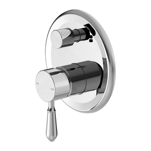 Nero York Shower Mixer With Diverter With Metal Lever, Chrome