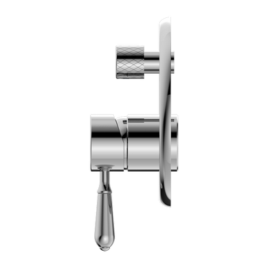 Nero York Shower Mixer With Diverter With Metal Lever | Chrome |