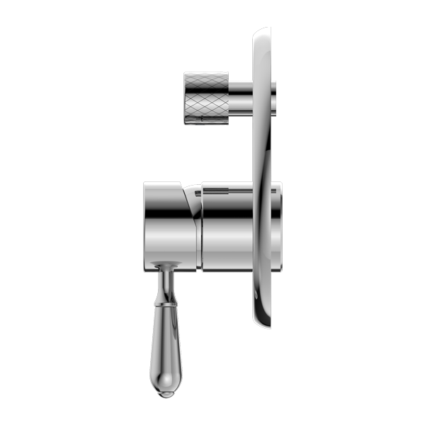 Nero York Shower Mixer With Diverter With Metal Lever  | Chrome |