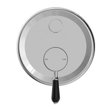 Nero York Shower Mixer With Diverter With Black Porcelain Lever | Chrome |