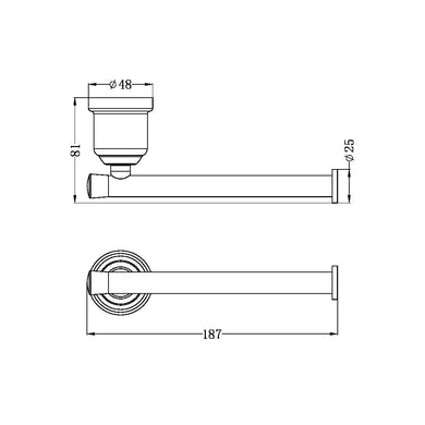 Nero York Toilet Roll Holder | Aged Brass |