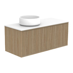 ADP Clifton Ensuite Wall Hung 900mm Single Left Offset Bowl Vanity Cabinet