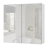 Cassia Mirror Shaving Cabinet 900mm x 750mm with Polished Edge, Gloss White