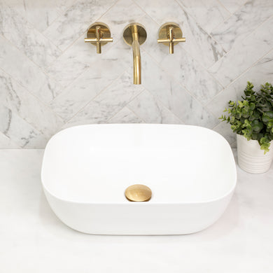 Julio 455mm x 325mm Above-Counter Basin, Gloss White