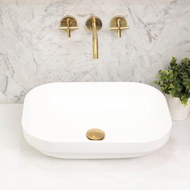 Julio Plus 504mm x 352mm Above-Counter Basin, Matte White *Clearance Stock*