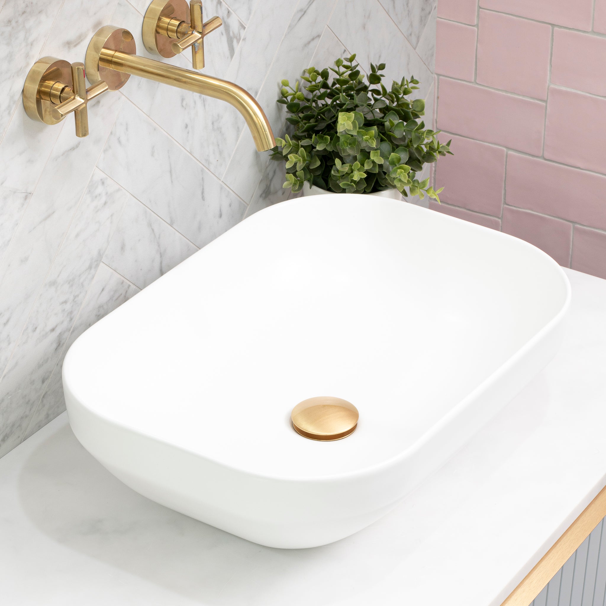 Julio Plus 504mm x 352mm Above-Counter Basin, Matte White