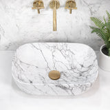 Julio 455mm x 325mm Above-Counter Basin, Matte Carrara