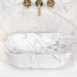 Julio 455mm x 325mm Above-Counter Basin, Matte Carrara