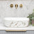 Julio 455mm x 325mm Above-Counter Basin, Fired Matte Calacatta