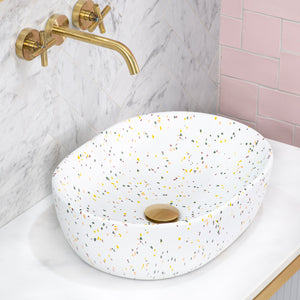 Capsula 480mm x 350mm Above-Counter Basin, Matte Terrazzo Speckle *Clearance Stock*