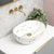 Capsula 480mm x 350mm Above-Counter Basin, Fired Matte Calacatta *Clearance Stock*