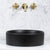Kahm Fluted 360mm Above-Counter Basin, Matte Black *Clearance Stock*
